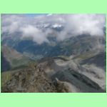pohled z Matterhornu na Zermatt a okoli