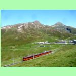 žel. uzel Kleine Scheidegg a vlak na Jungfraujoch