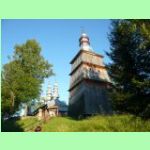 největší zvonice v Bieszczadech u kostela v Turzańsk